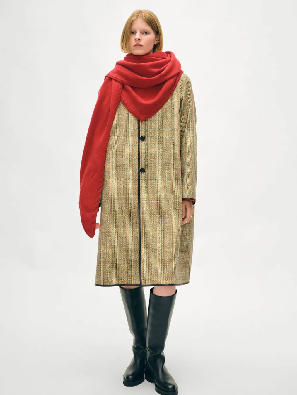 merino cashmere triangle scarf