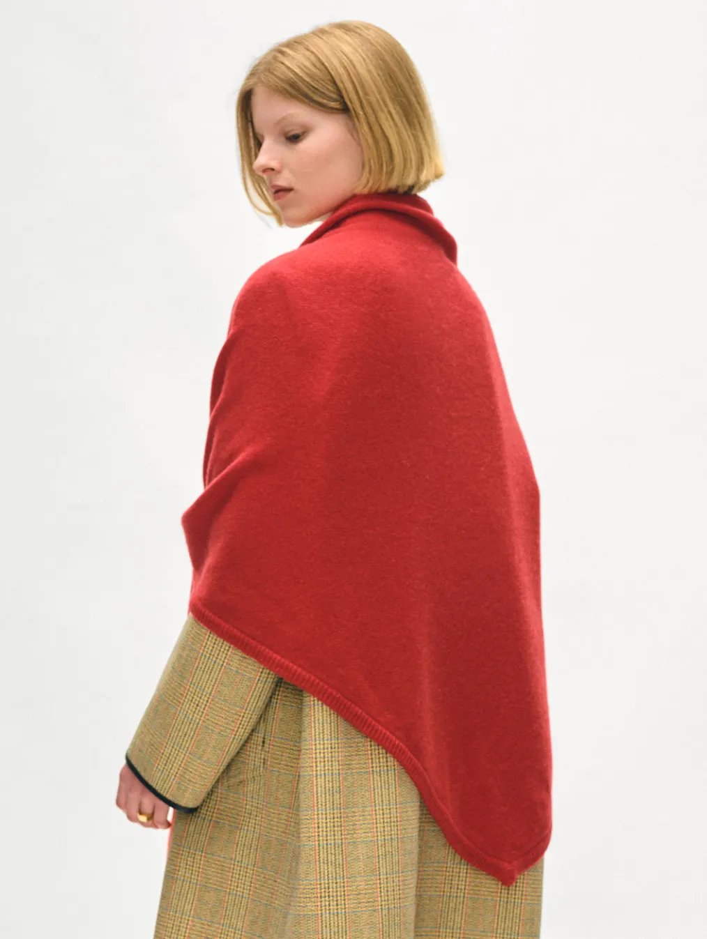 merino cashmere triangle scarf