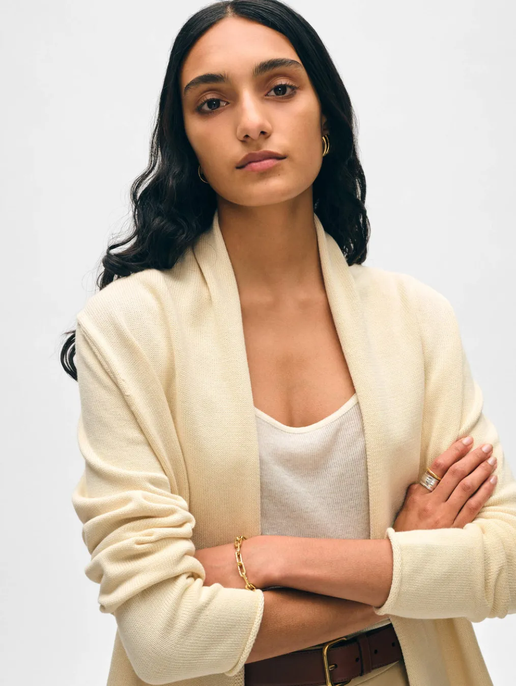 organic cotton mini trapeze cardigan