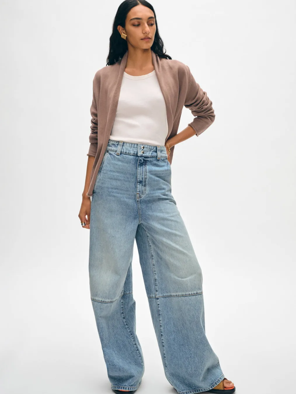 organic cotton mini trapeze cardigan