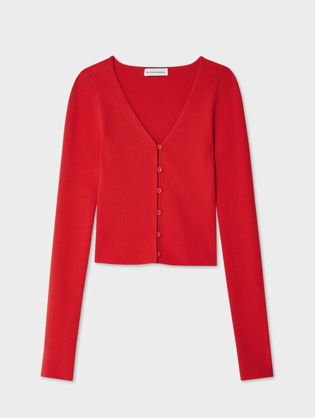 organic cotton ribbed cardigan