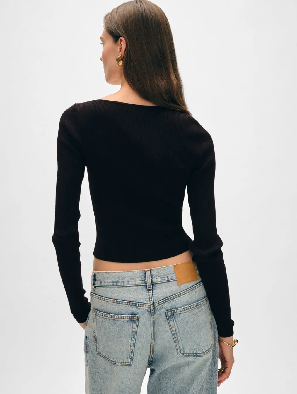 organic cotton ribbed cardigan