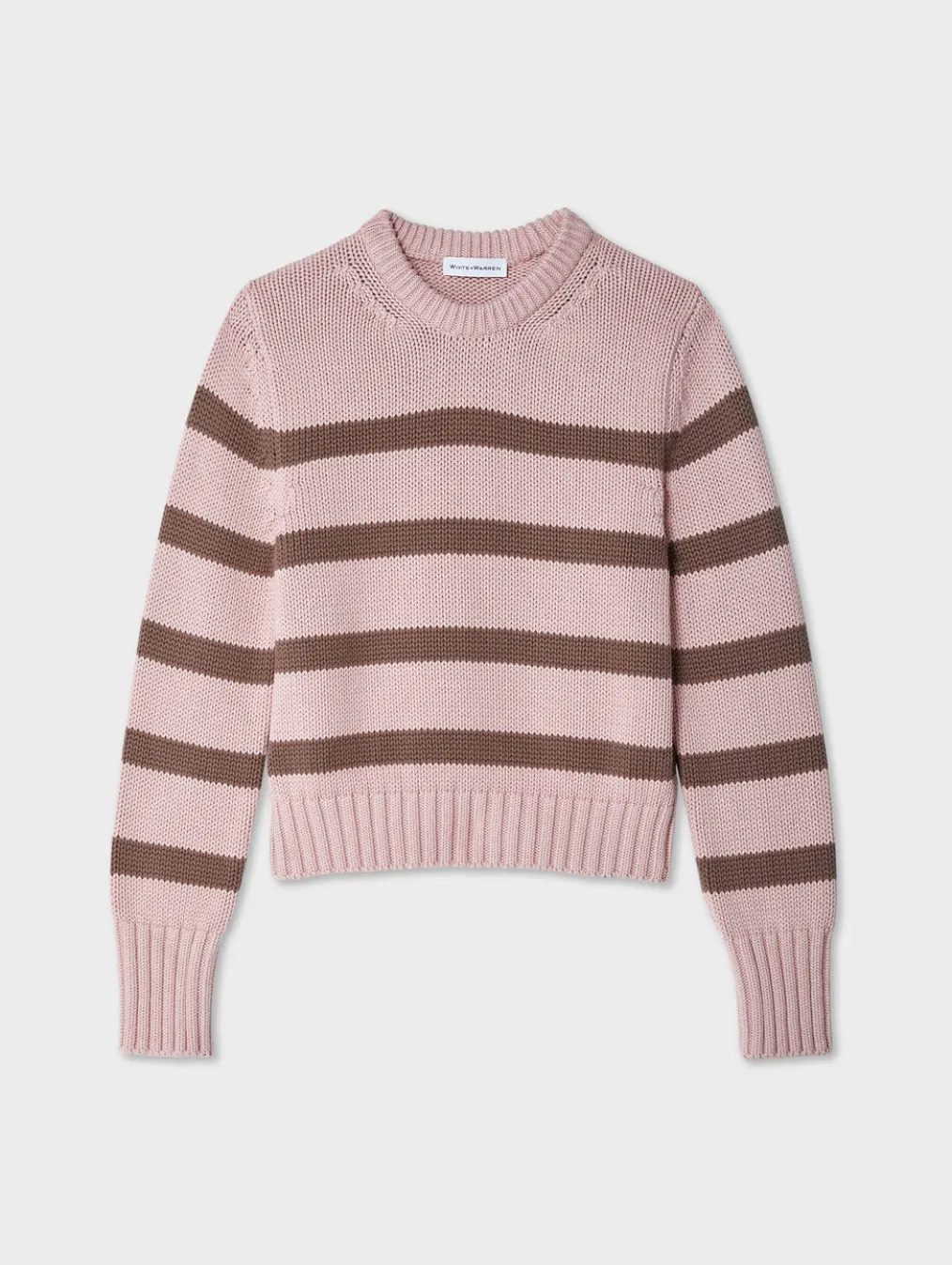 organic cotton striped crewneck