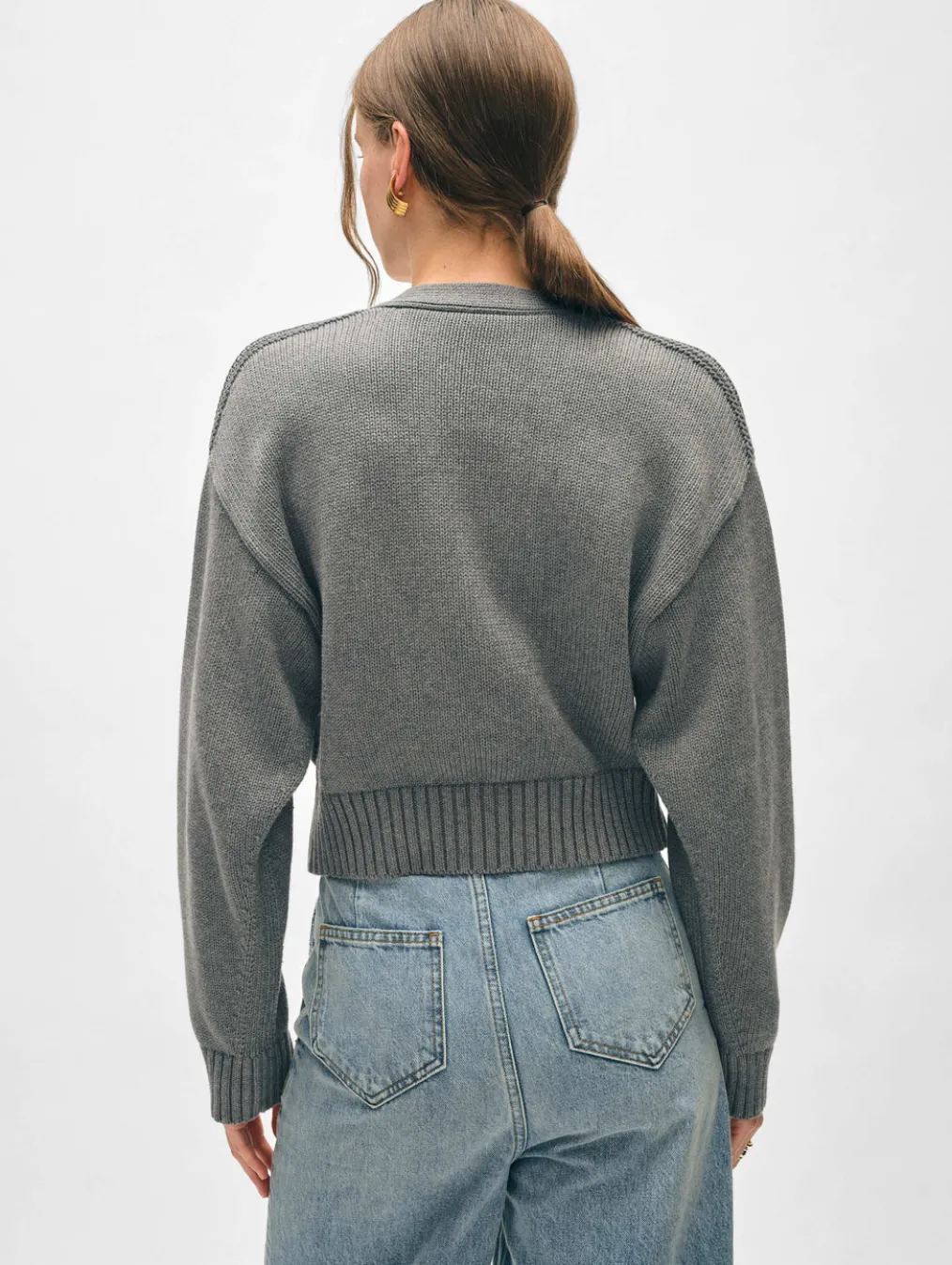 organic cotton v neck cardigan