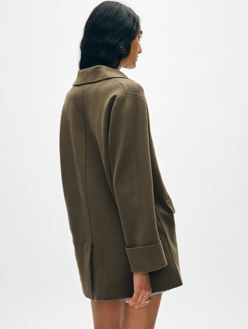 superfine organic cotton oversized blazer