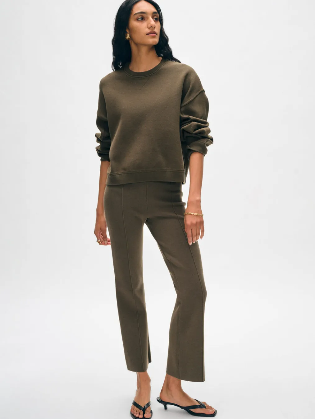 superfine organic cotton kick flare pant