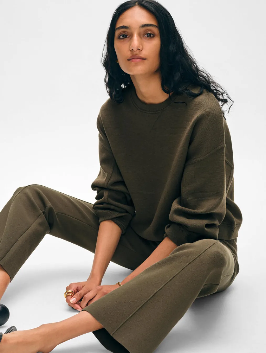 superfine organic cotton kick flare pant